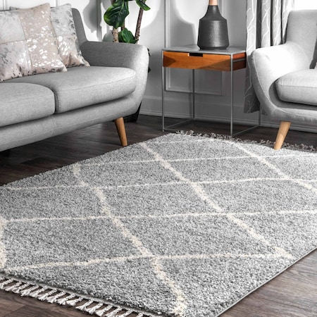 Nuloom Jessie Moroccan Lattice Tassel Area Rug 2ft 8in x 8ft GCDI08B-2808